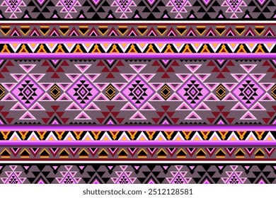 Padrão étnico geométrico sem costura,Bordado asteca bordas padrões sem emenda.padrão étnico sem emenda, padrão arte papel de parede Fundo, Design para tecido, cortina, tapete, geometria padrão sem emenda