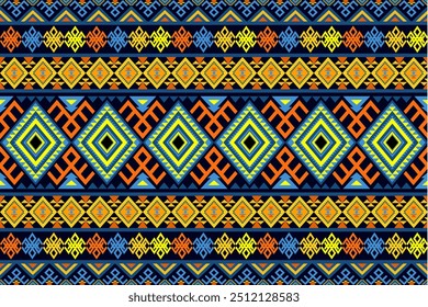 Retro tribal vector ,Ethnic pattern seamless, Geometric design ,Aztec embroidery border seamless patterns.ethnic design, hipster backdrop, wallpaper Background, Design curtain, carpet ,fabric ,textile