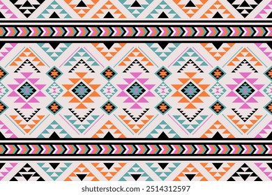 Retro tribal vector ,Ethnic pattern seamless, Geometric design ,Aztec embroidery border seamless patterns.ethnic design, hipster backdrop, wallpaper Background, Design curtain, carpet ,fabric ,textile