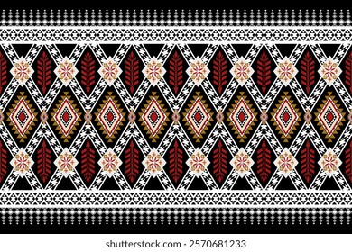 Retro tribal vector ,Ethnic pattern seamless, Geometric design ,Aztec embroidery border seamless patterns.ethnic design, hipster backdrop, wallpaper Background, Design curtain, carpet ,fabric ,textile