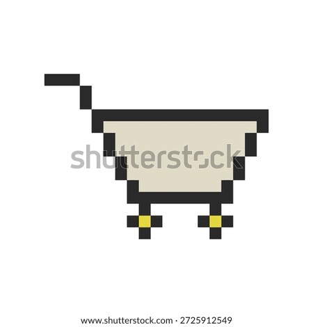 retro trolley icon pixel art