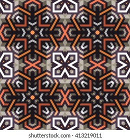 Retro Tropical Tapa Cloth Background in Brown Vector Illustration
