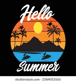 retro t-shirt design, summer files, vector design files