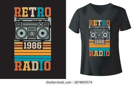 Retro tshirt design vactor art
