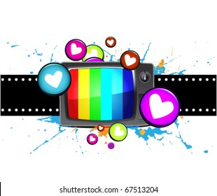 Retro TV background