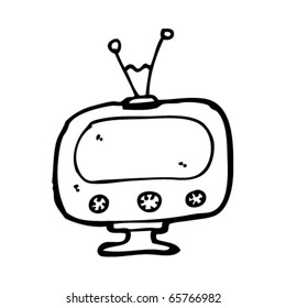 retro tv cartoon