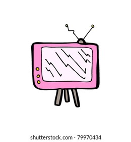 caricatura de retro TV
