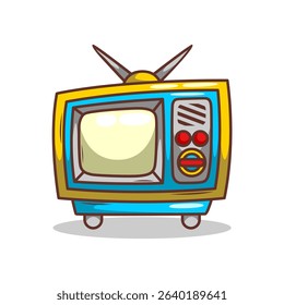  Retro tv cartoon illustration art