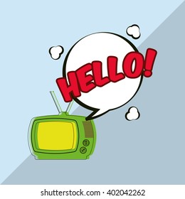 Retro tv design , vector illustration
