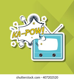 Retro TV design , vector illustration