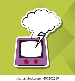 Retro TV design , vector illustration