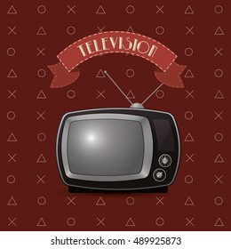 retro tv emblem image