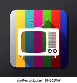 Retro TV flat icon