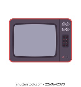 Retro TV Flat Illustration. Clean Icon Design Element on Isolated White Background