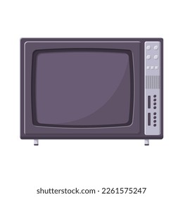 Retro TV Flat Illustration. Clean Icon Design Element on Isolated White Background