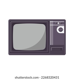 Retro TV Flat Illustration. Clean Icon Design Element on Isolated White Background