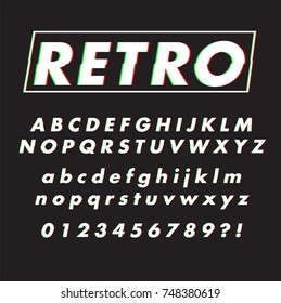 Retro TV Font CRT Effect