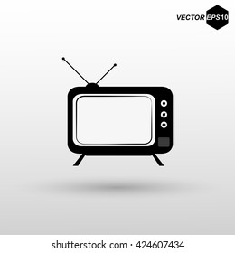Icono de TV retro. EPS 10. Ilustración del vector