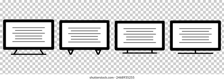 Retro TV icon in flat style, black and white retro TV icon, Vector illustration of Retro TV icon for you design. tv icon , vector illustration. 