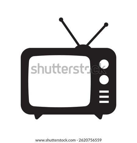 Retro TV icon in flat style, Vector illustration of Retro TV icon for you design.