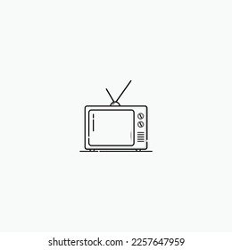 Icono de retro tv gráficos vectoriales aislados