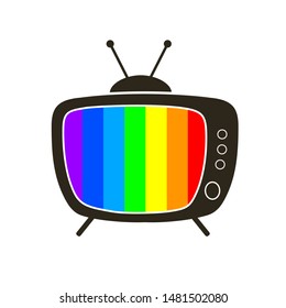 Retro tv icon – stock vector