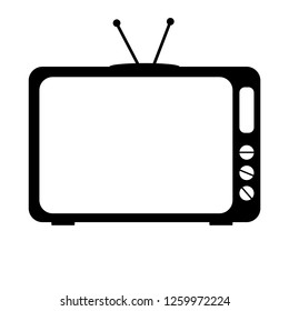 Retro TV icon vector