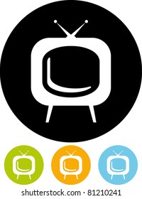 Retro TV icon (Vector)