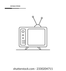 Diseño de vectores de iconos de tv retro.