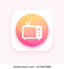 Retro tv icon. Vector EPS 10.