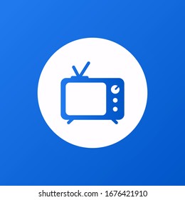 Retro tv icon. Vector EPS 10.