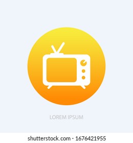 Retro tv icon. Vector EPS 10.