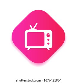 Icono retro tv. Vector EPS 10.