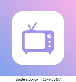 Icono retro tv. Vector EPS 10.