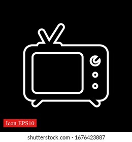 Retro tv icon. Vector EPS 10.