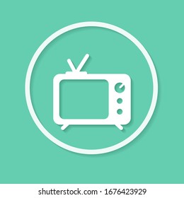 Retro tv icon. Vector EPS 10.