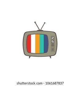 Retro TV Icon, vector illustration.