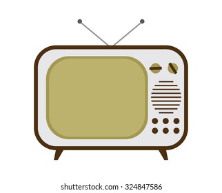 Retro TV icon vector illustration