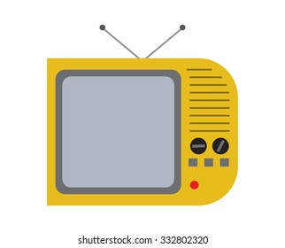 Retro TV icon vector illustration