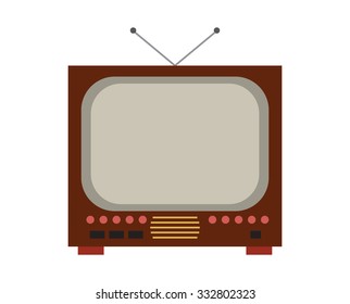 Retro TV icon vector illustration