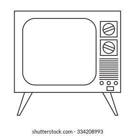 Retro TV icon vector illustration