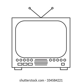 Retro TV icon vector illustration