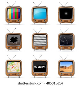 Retro TV icons