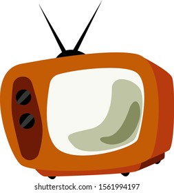 Retro tv, illustration, vector on white background.