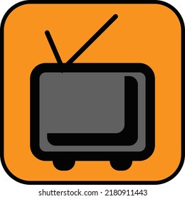 Retro TV, ilustración, vector sobre fondo blanco.