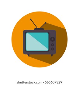 retro tv isolated icon