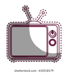 retro tv isolated icon