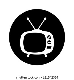 retro tv isolated icon