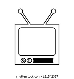 retro tv isolated icon
