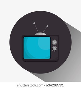 retro tv isolated icon